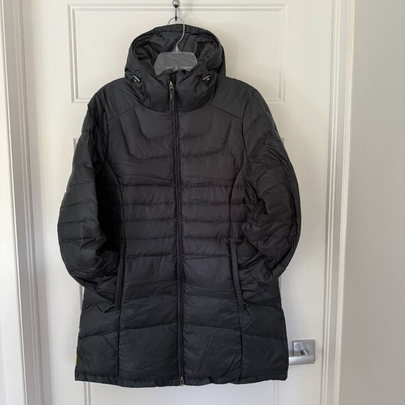 Lolë - Black - Classic Down Winter Coat with Hood - Size L - Picture 1 of 11